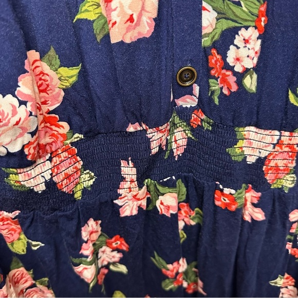 Matilda Jane Navy& Pink Floral Shorts Romper Size XXL - Picture 2 of 5